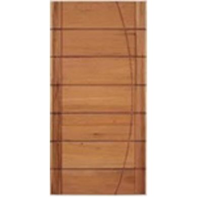 Porta Montada Pivotante Madeira Macica Cedro Arana Natural Direita 210x100x14cm BBB-R