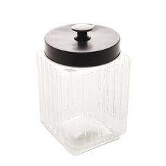 Pote de Vidro Com Tampa Vegas Preta 1,7l Lyor
