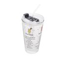 Copo de Drink de Vidro Com Canudo 450ml Lyor