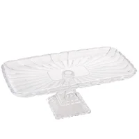 Prato Para Bolo De Cristal Quadratta 36,5cm