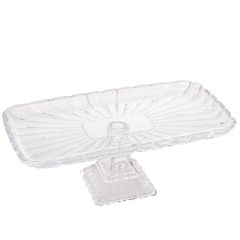Prato Para Bolo De Cristal Quadratta 36,5cm
