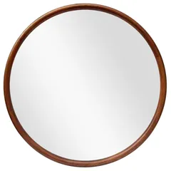 Espelho Redondo Nogueira 80 Cm Just Home Collection