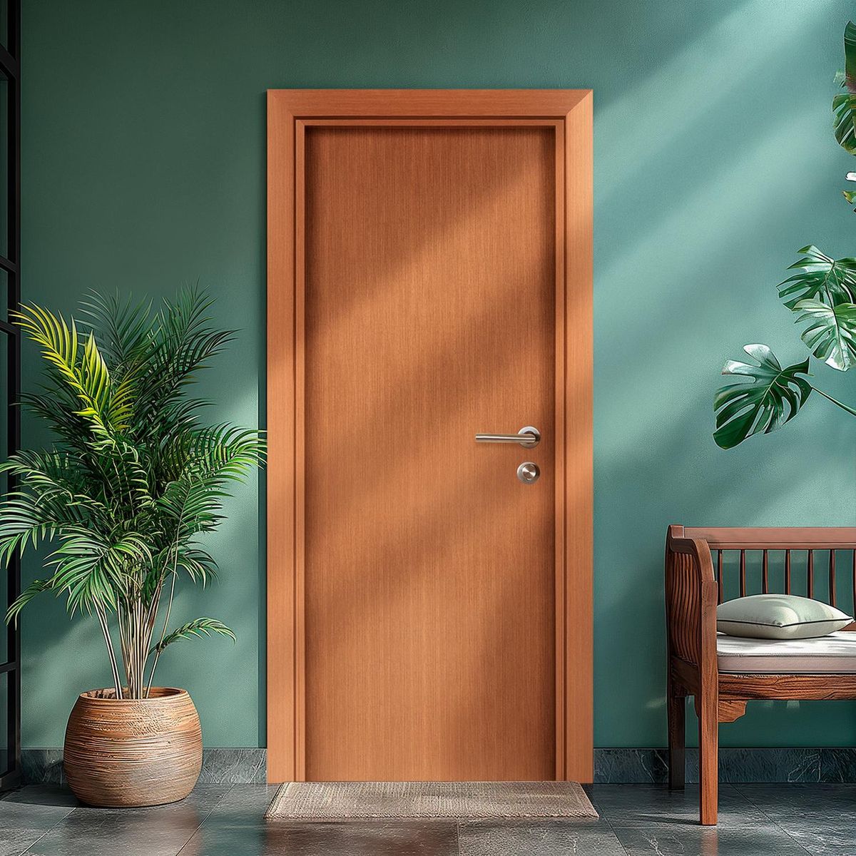 Kit Porta Mdf 90x210x35 Batente 11cm Currupixa Rocha, marca Rocha Porta Pronta - Foto 2