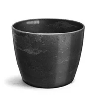 Cachepo Redondo Elegance N01 Preto Onix Nutriplan