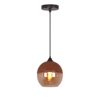 Pendente Wood Ball Madeira Ambar 1Xe27