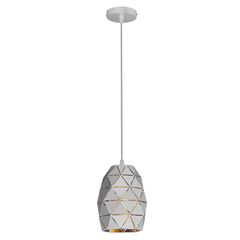 Pendente Viso Metal Branco 1Xe27