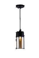 Pendente Wood Tube Preto Ambar 1Xe27