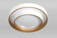 Plafon Led V40 Cm 34W Branco e Dourado 3 Temperaturas