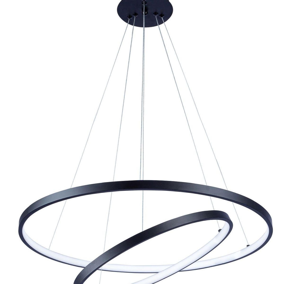 Pendente Led Preto 40/60Cm 3 Temp, marca Viena Luz - Foto Principal