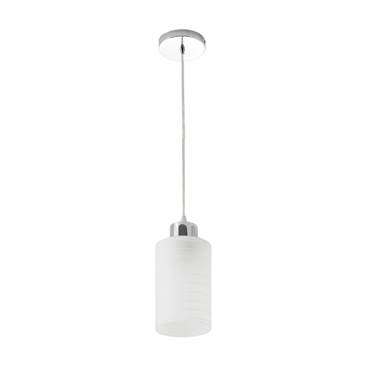 Pendente Splendor Cromado Leitoso 1Xe27 Viena Luz, marca Viena Luz - Foto Principal