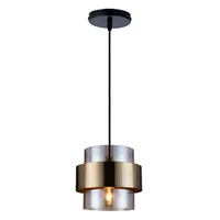 Pendente Arezzo Vidro Fume 1Xe27