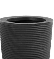 Vaso Cone Riscato 45cm Preto Absoluto Vasap