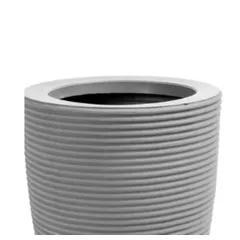 Vaso Cone Riscato 45cm Cinza Claro Vasap