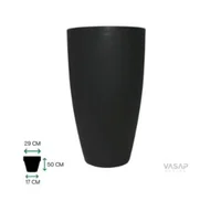 Vaso Vietnamita 50cm Preto Absoluto Vasap