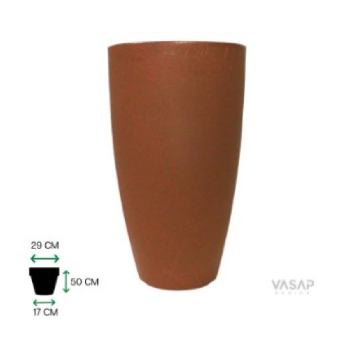 Vaso Vietnamita 50cm Argila Vasap, marca Vasap - Foto Principal
