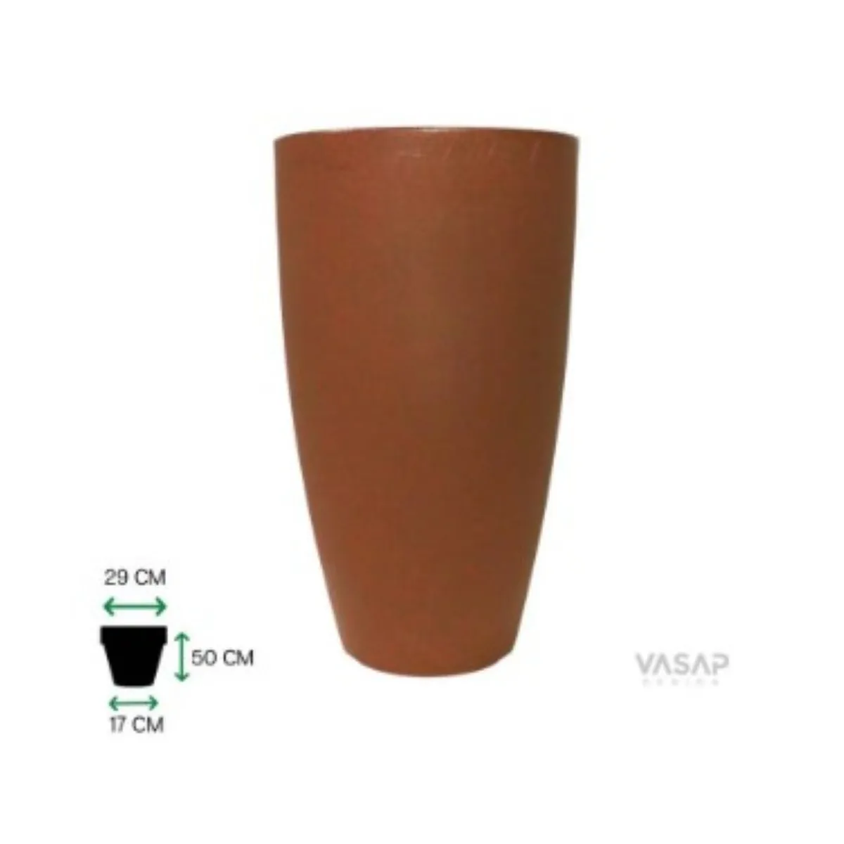 Vaso Vietnamita 50cm Argila Vasap, marca Vasap - Foto Principal