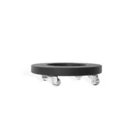 Suporte com Rodizio 30cm Preto Absoluto Vasap