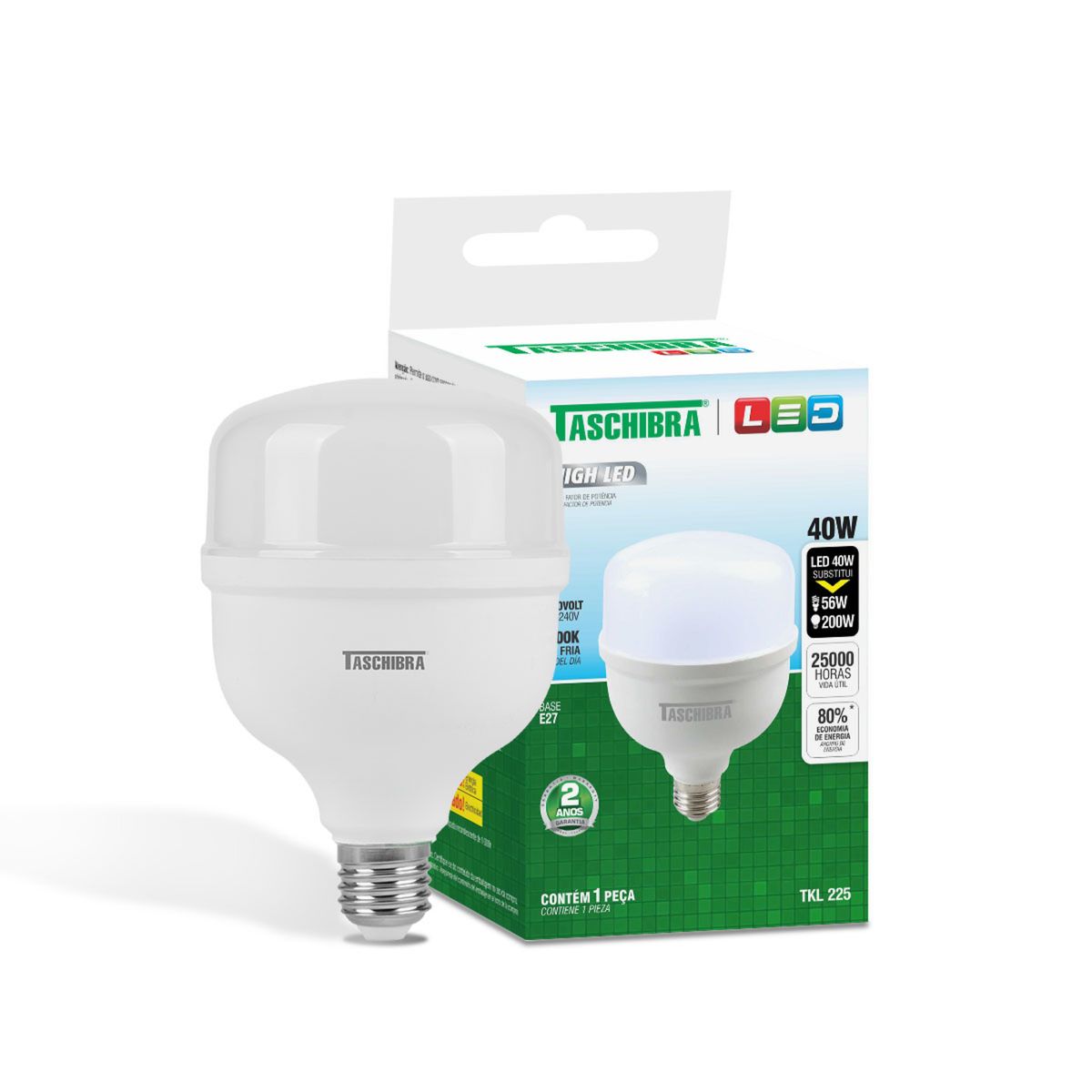 Lampada High Led Tkl 225 40w 6500k E27, marca Taschibra - Foto 2