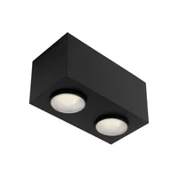 Plafon Granada.02 r Preto 21x11  para 02 Lâmpada  E-27 Tualux