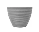 Vaso Cone Baixo Riscato 28m Cinza Vasap