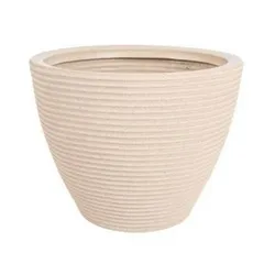 Vaso Cone Baixo Riscato 36cm Areia Vasap