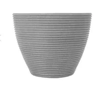 Vaso Cone Baixo Riscato 36cm Cinza Vasap