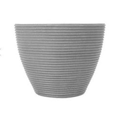 Vaso Cone Baixo Riscato 36cm Cinza Vasap