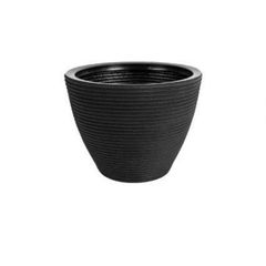 Vaso Cone Baixo Riscato 36 Preto Absoluto