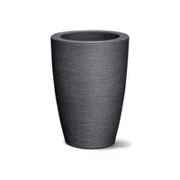 Vaso Grafiato Conico 38cm Preto Nutriplast