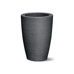 Vaso Grafiato Conico 38cm Preto Nutriplast