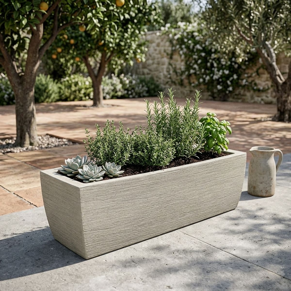 Jardineira Grafiato 63cm Cimento Nutriplastplast, marca Nutriplast - Foto 2