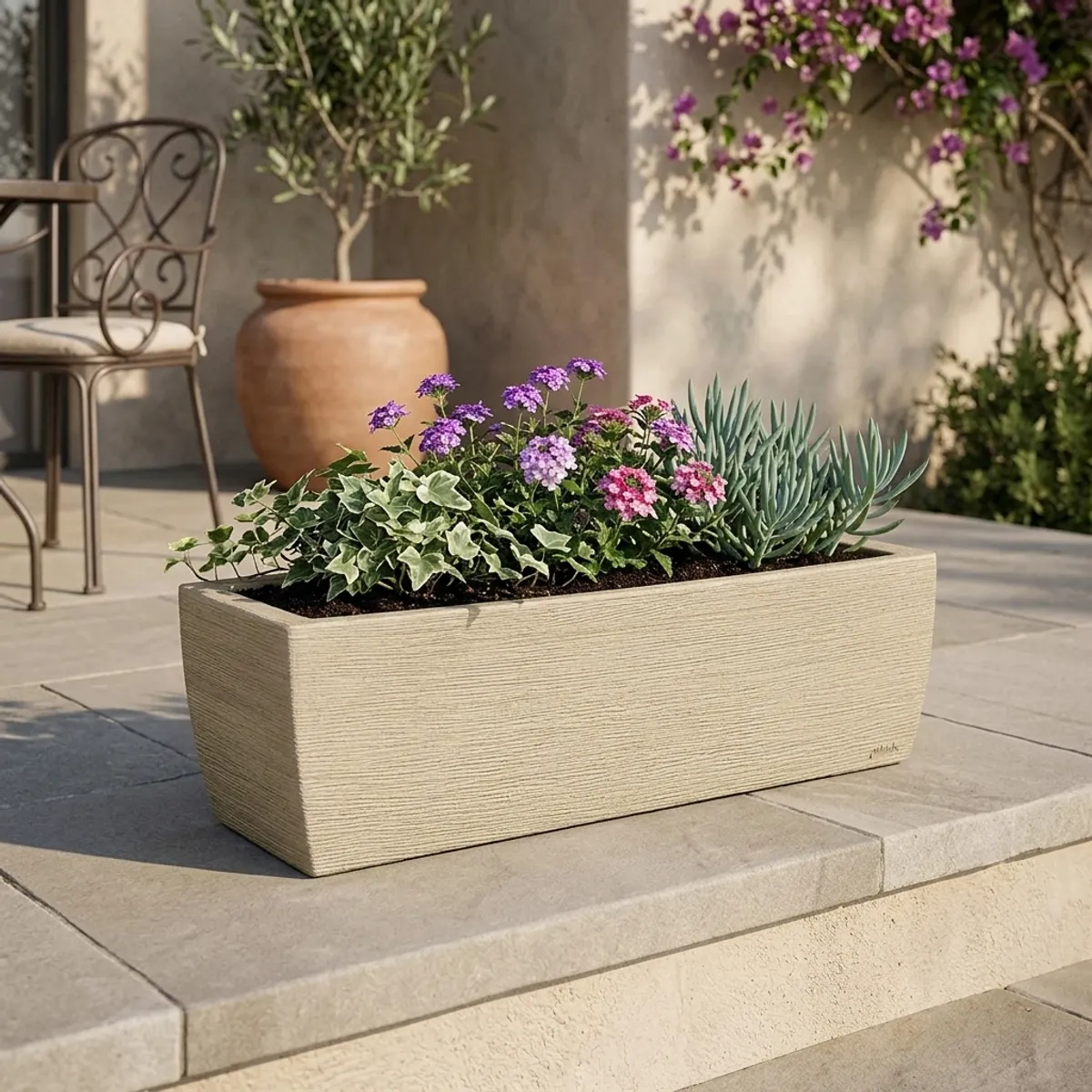 Jardineira Grafiato 63cm Areia Nutriplastplast, marca Nutriplast - Foto 2