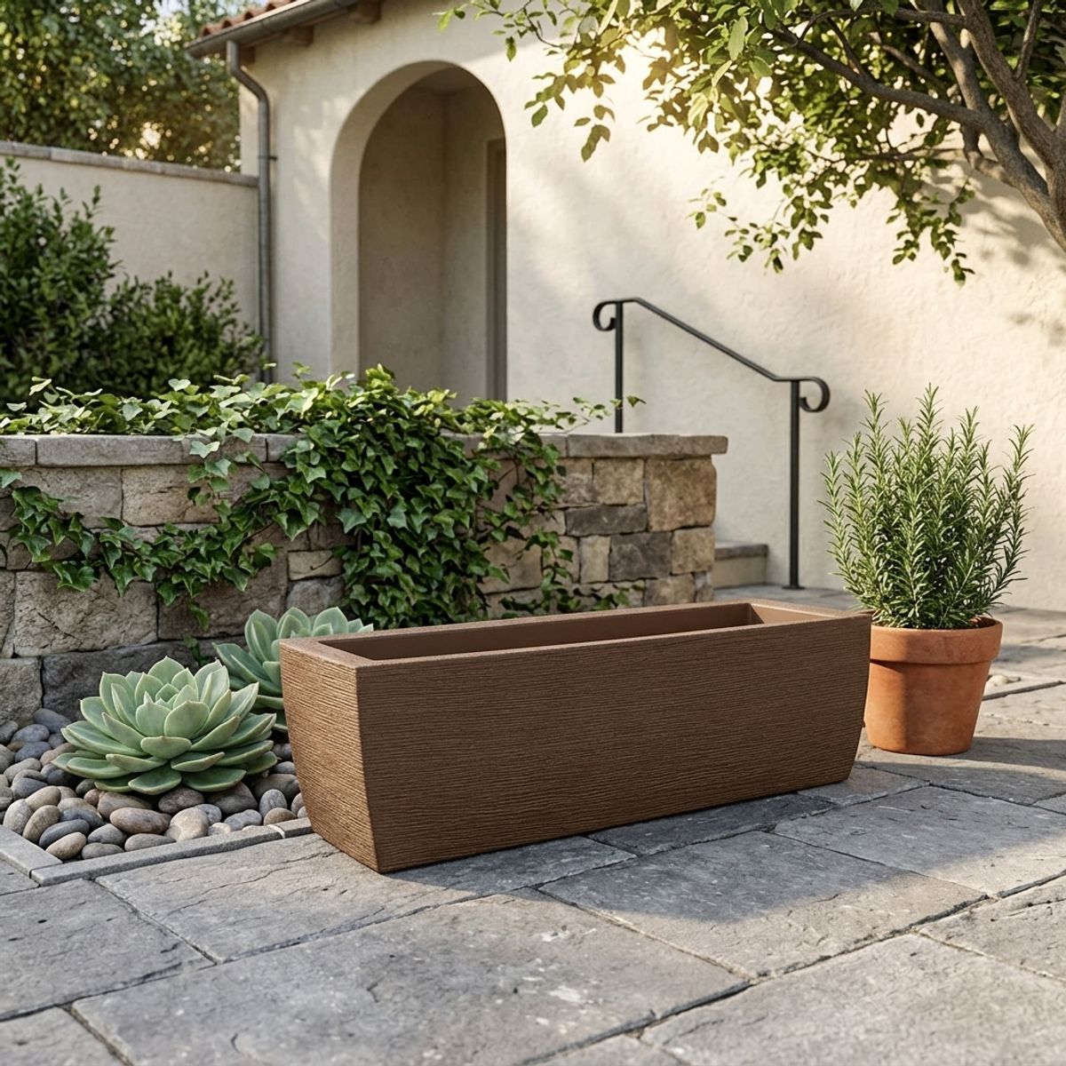 Jardineira Grafiato 63cm Ferrugem Nutriplastplast, marca Nutriplast - Foto 2
