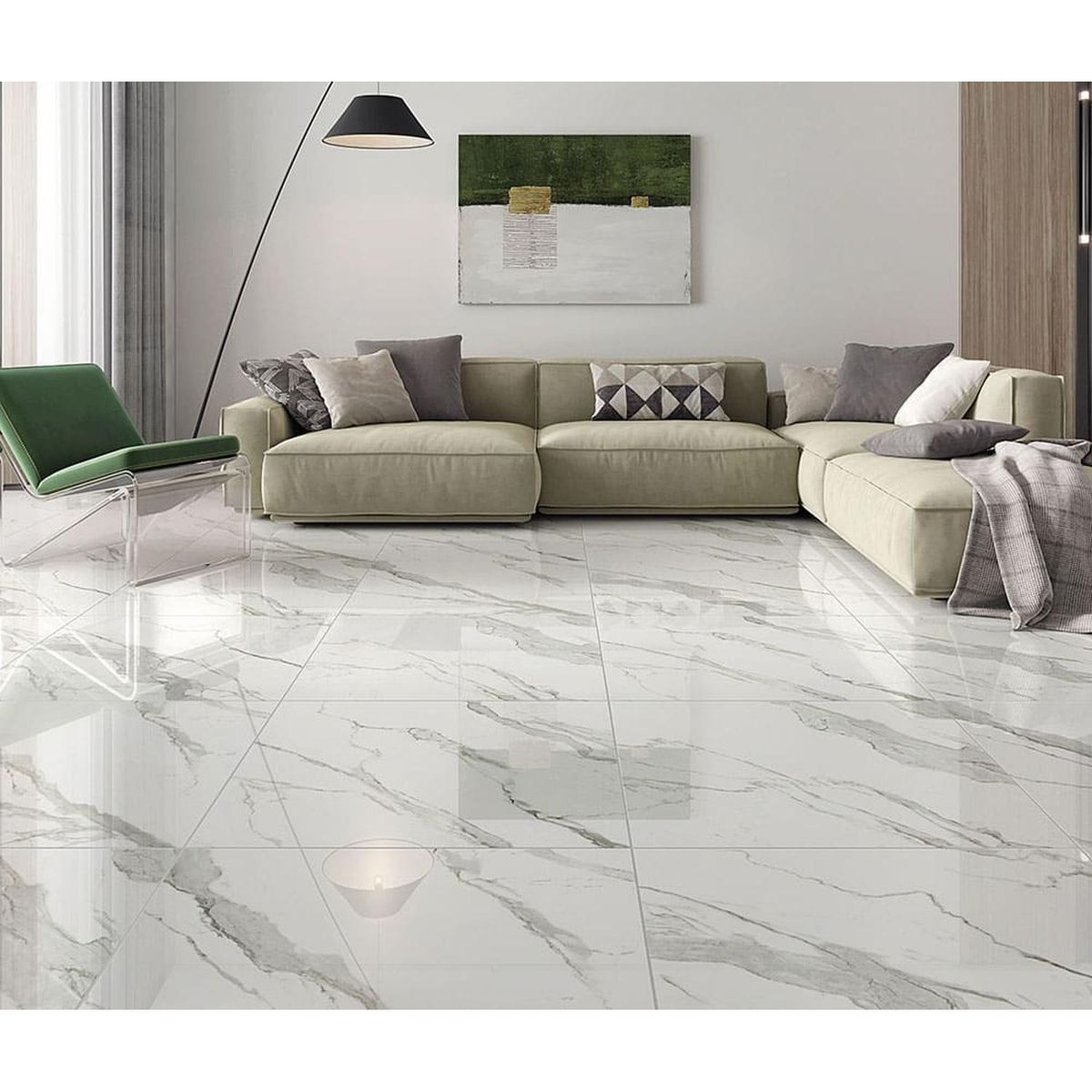 Piso Retificado Statuario Polido 66x66 Extra 4 Faces Ind. de Uso Lb, marca Formigres - Foto 2