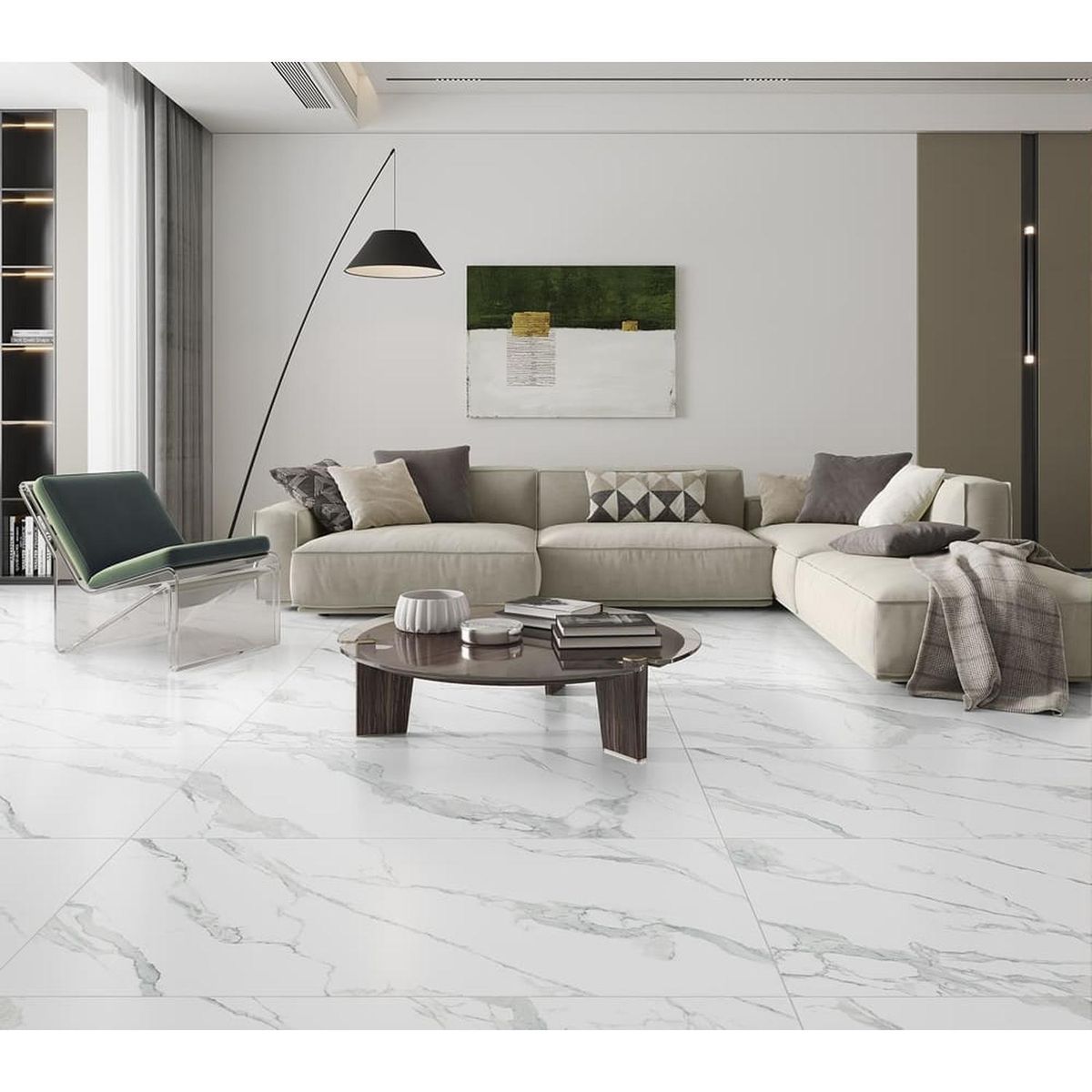 Piso  Retificado Gran Statuario Mate 60x120 Extra Ind. de Uso Ld 4 Faces, marca Formigres - Foto 2