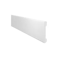 Rodape Gart de Poliestireno Liso Branco 240x10x1,3 Cm