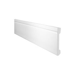 Rodape Gart de Poliestireno com Friso Branco  240x10x1,3 Cm