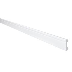 Rodape Gart de Poliestireno com Friso Branco 240x7x1,3 Cm