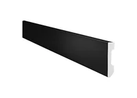 Rodapé Gart Preto Liso 240x7x1,3cm Gart