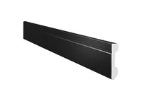 Rodapé Gart Preto Frisado 240x7x1,3cm Gart