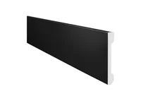 Rodapé Gart Preto Liso 240x10x1,3cm Gart
