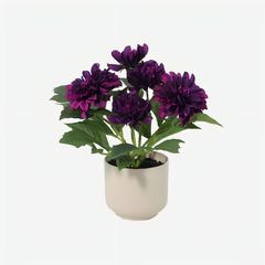 Planta Artificial Dahlia Púrpura