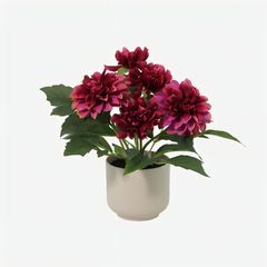 Planta Artificial Dahlia Amaranto