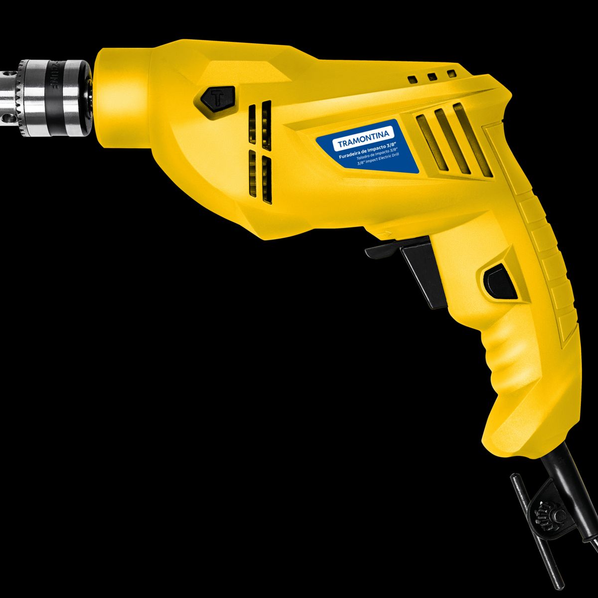 Furadeira de Impacto 3/8 500w 220v Amarelo Tramontina, marca Tramontina - Foto Principal