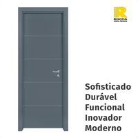 Kit Porta Pronta com Batente de 11cm e Alisares de 7cm 070x210x035 Grafito Friso