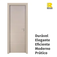 Kit Porta Pronta com Batente de 11cm e Alisares de 7cm 090x210x035 Gianduia Friso