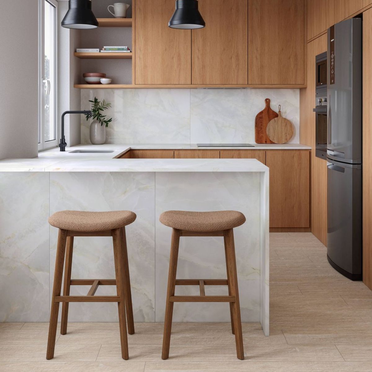 Porcelanato Acetinado Esmaltado Interno 60x120 Onyx Branco Caixa 1,44 M2, marca Elizabeth - Foto 2