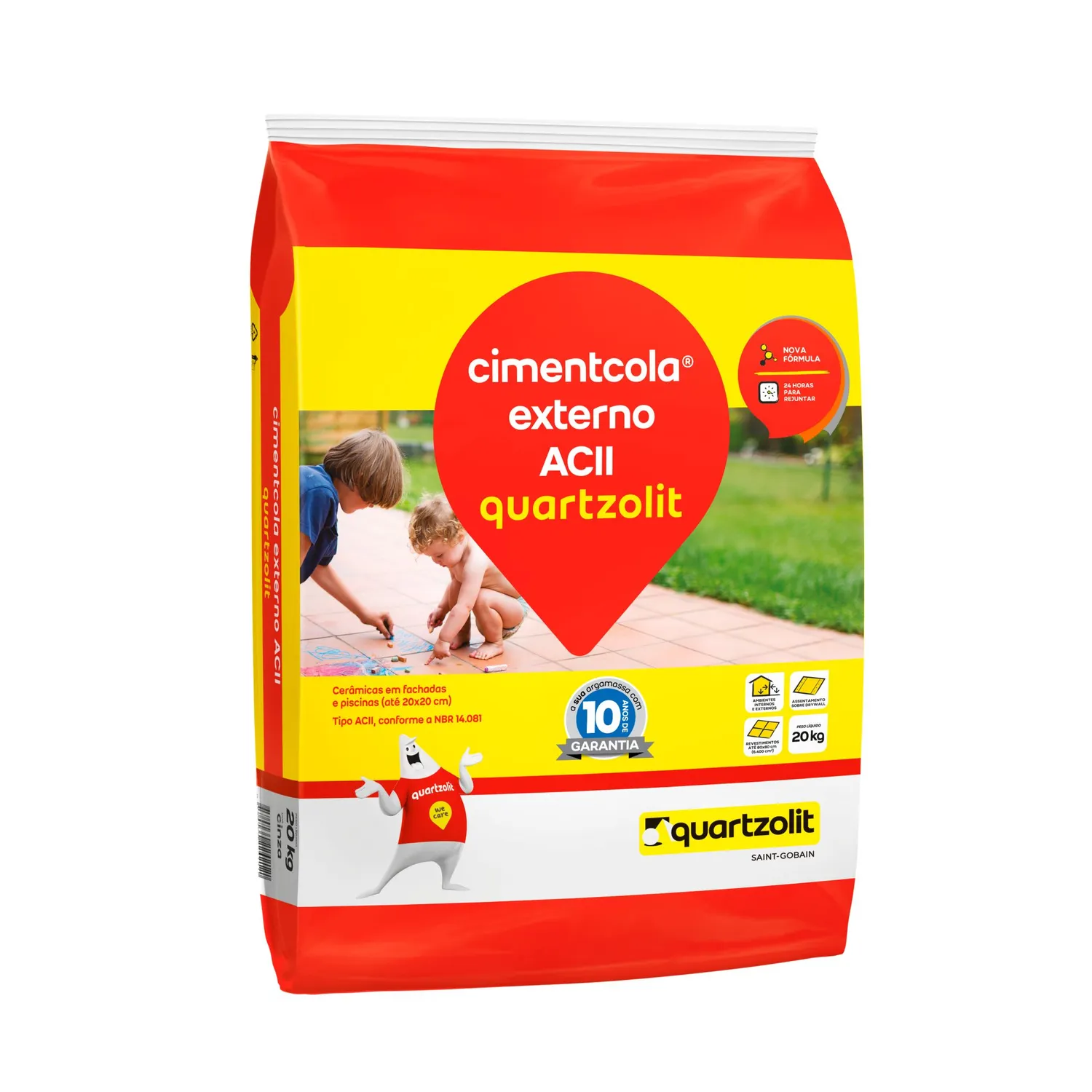 Argamassa Super Externa ACII, Cinza, 20kg | Sodimac