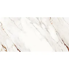 Piso Polido Calacata Iron 56x113 Cx2,53 Branco