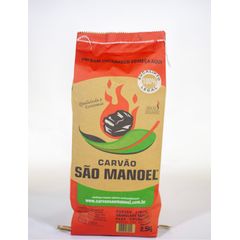 Carvão para Churrasco Queima Forte 2,5kg São Manoel